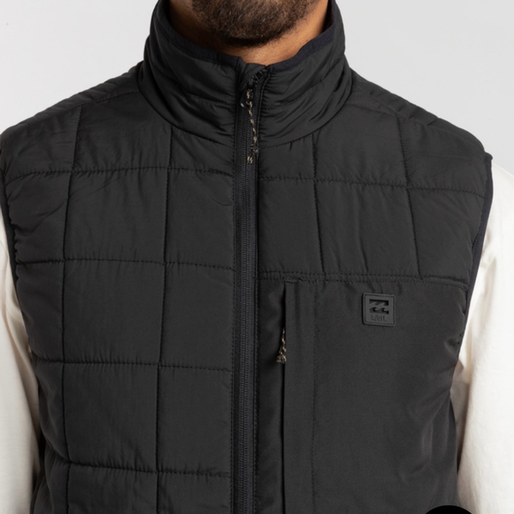 Billabong A/Div Men’s Black Journey Quilted Vest NWOT sz S - Picture 8 of 16